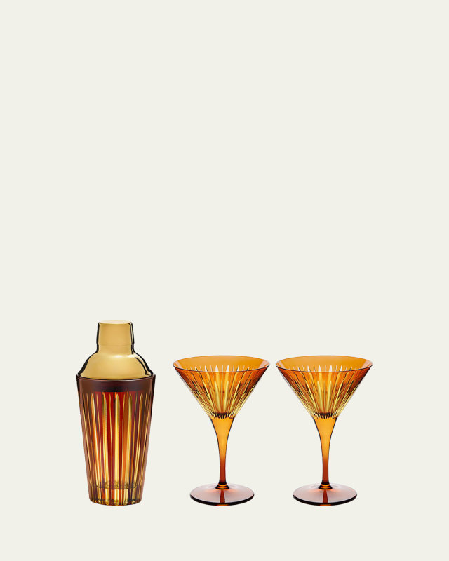 Prism Cocktail Shaker & Martini Glass Set